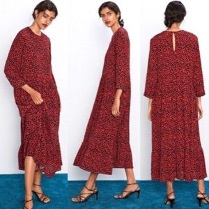 NWT Zara The Polka Dress in Animal Print